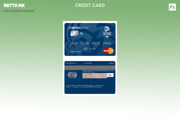 Модерен стил шаблон за мастеркарти на Андора Морабанк